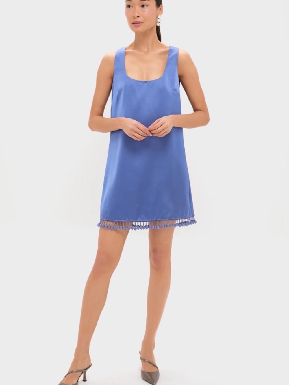NWT TUCKERNUCK Blue Satin Mollie Dress - Large